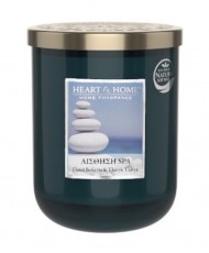 Heart & Home Αρωματικό Κερί σε Βάζο Αίσθηση Σπα  70 ωρών 340gr